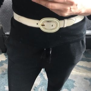 Miu miu ivory leather n stretch belt used